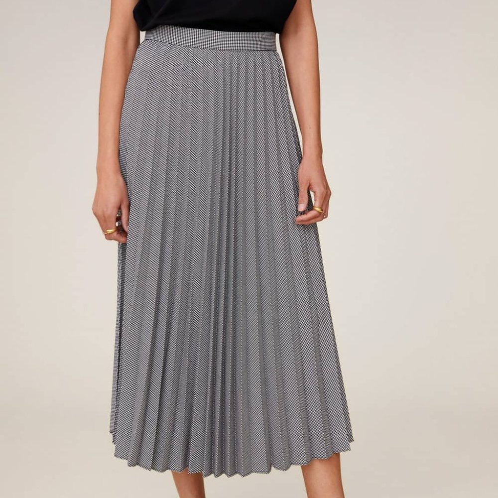 Houndstooth pleated skirt - Brand New